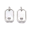 Brass & Shell Charms KK-N254-212P-1