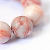 Natural Red Netstone Round Bead Strands G-E334-6mm-06-4