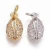 Brass Micro Pave Cubic Zirconia Charms ZIRC-E145-80-1