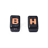 Opaque Black Acrylic Connector Charms MACR-N012-20-3