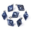 Natural Blue Spot Jasper Pendants G-N326-107G-1