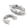 Brass Micro Pave CLear Cubic Zirconia Interlocking Clasps KK-C051-49P-2