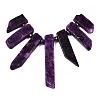 Natural Lepidolite/Purple Mica Stone Beads Strands X-G-N215-007-3