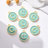 Golden Plated Alloy Enamel Charms X-ENAM-S118-05C-5