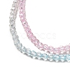 Transparent Gradient Color Glass Beads Strands GLAA-H021-01A-17-3