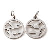 Non-Tarnish 304 Stainless Steel Charms STAS-D050-07P-09-2