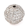 925 Sterling Silver Micro Pave Clear Cubic Zirconia Screw Clasps STER-U005-04P-1