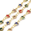 Star Handmade Brass Glass Beaded Chains CHC-M024-03G-1