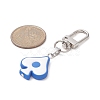 Heart Acrylic Enamel Pendants Decorations HJEW-JM01028-4