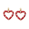 Rack Plating Brass Micro Pave Colorful Cubic Zirconia Pendants KK-D073-07G-01-1