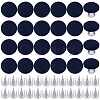 24 Bags Flat Round Cloth Cap Nail Buttons BUTT-BC0001-21B-1