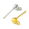 40Pcs 2 Color Iron Ball Stud Earring Post IFIN-FS0001-25-4