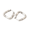 Non-Tarnish 304 Stainless Steel Trapezoid Hoop Earrings for Women EJEW-P202-05P-2