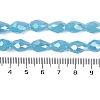 Opaque Solid Color Electroplate Glass Beads Strands EGLA-N013-J10mm-B05-4