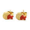 Acrylic Fish Stud Earrings EJEW-P233-02G-1