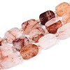 Natural Hematoid Quartz/Ferruginous Quartz Beads Strands G-C098-A28-01-4