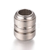 Tarnish Resistant 201 Stainless Steel Grooved Beads STAS-L238-012P-1