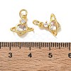 Brass Pave Clear Cubic Zirconia Charms CU-CBA6E4E-19G-D-3