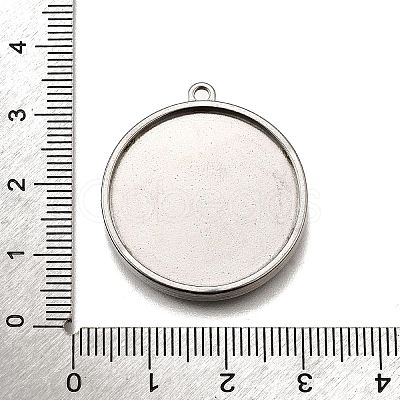 304 Stainless Steel Pendant Cabochon Settings X-STAS-S181-02P-B-1