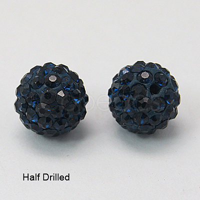 Polymer Clay Rhinestone Beads RB-H258-HD10mm-207-1