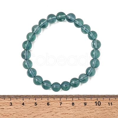 8MM Natural Blue Fluorite Round Beaded Stretch Bracelets for Women GG-CBA3F02-10-1