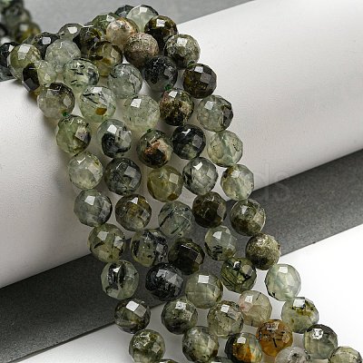 Natural Prehnite Beads Strands X-G-G457-8mm-03F-01-1