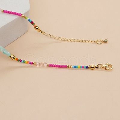 Glass Seed Beaded Necklaces for Women LO6603-1