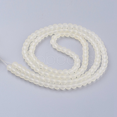 Baking Paint Transparent Glass Bead Strands GLAA-S031-6mm-23-1