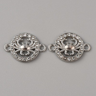Alloy Crystal Rhinestone Connector Charms FIND-WH0002-75P-1