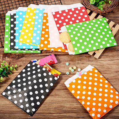 40Pcs 8 Colors Kraft Paper Bags CARB-TA0001-07-1