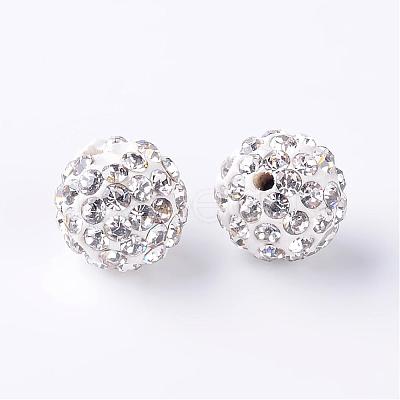 Polymer Clay Rhinestone Beads RB-H284-10MM-001-1