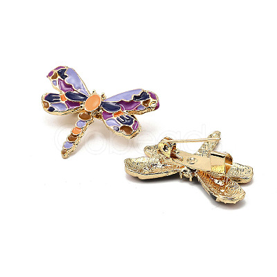12Pcs 4 Colors Dragonfly Enamel Pins JEWB-A033-17G-1