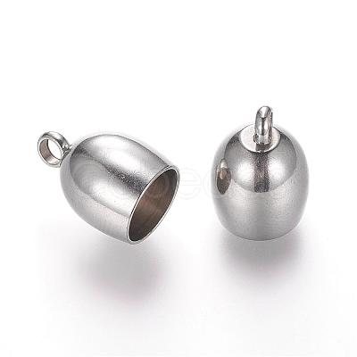 Tarnish Resistant 304 Stainless Steel Cord Ends STAS-P118-02-1