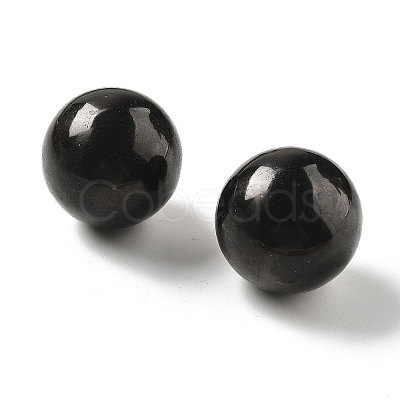 Natural Shungite Sphere Beads G-F675-01-B-1