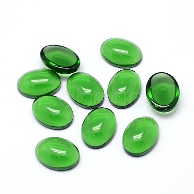 K9 Glass Cabochons Oval Flat Back Cabochons GGLA-L002B-04-1