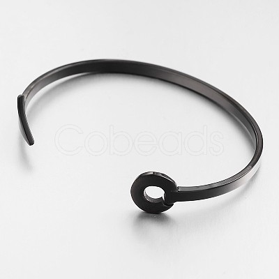 304L Stainless Steel Cuff Bangles LS-BJEW-F181-03B-1