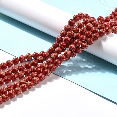 Synthetic Imperial Jasper Beads Strands G-E568-01A-04-1