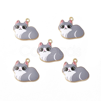 Alloy Enamel Pendants ENAM-M046-11G-B-1