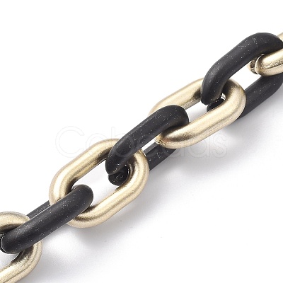 Handmade Spray Painted CCB Cable Chains AJEW-JB00718-02-1