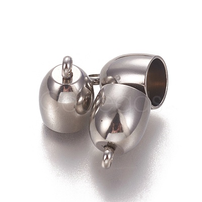 Tarnish Resistant 201 Stainless Steel Cord Ends STAS-L226-017F-P-1