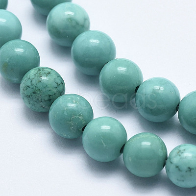 Natural Magnesite Beads Strands G-K244-02-8mm-02-1