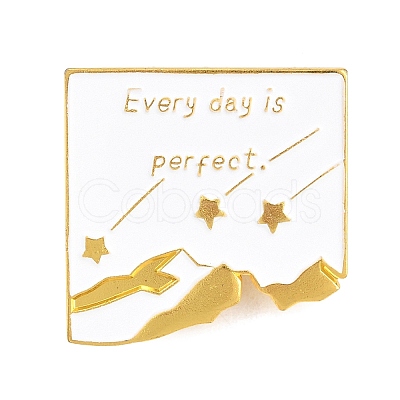 Every Day is Perfect Alloy Enamel Pins JEWB-G045-01G-01-1