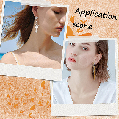 6 Pairs 2 Colors Brass Micro Pave Cubic Zirconia Stud Earring Findings ZIRC-BBC0003-24A-1