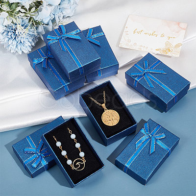 20Pcs Rectangle Paper Storage Gift Boxes with Bowknot CON-SC0001-17A-1