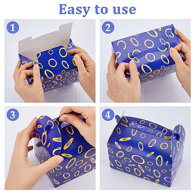 12Pcs Ring Printed Cardboard Paper Packing Boxes with Die Cut Hole Handles CON-WH0085-187-1
