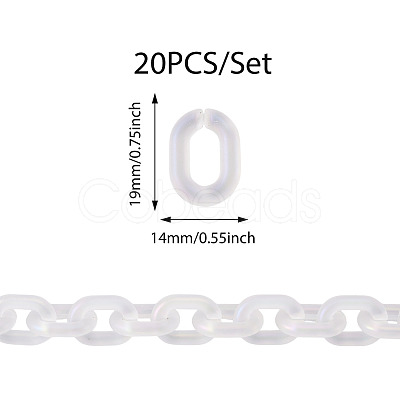 20Pcs Transparent Acrylic Quick Link Connectors OACR-TADJ0001-03B-1