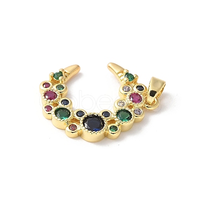 Brass Micro Pave Cubic Zirconia Pendants LS-KK-K403-02G-01-1