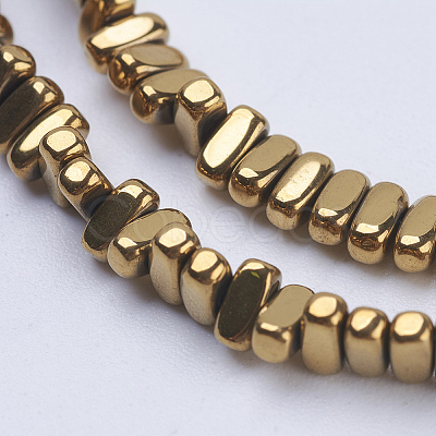 Electroplate Non-magnetic Synthetic Hematite Beads Strands G-J382-2x4x2mm-A01-1