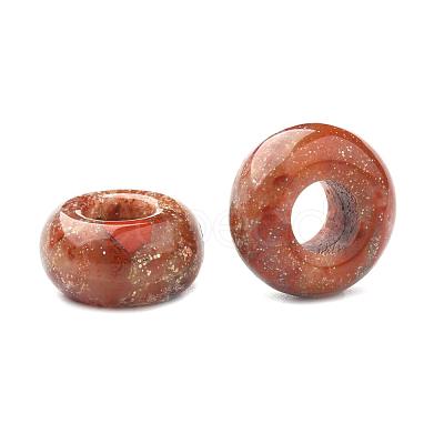Natural Brecciated Jasper European Beads X-G-G740-14x8mm-05-1