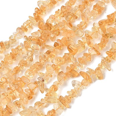 Natural Citrine(Heated) Beads Strands G-K400-A01-5x8-1